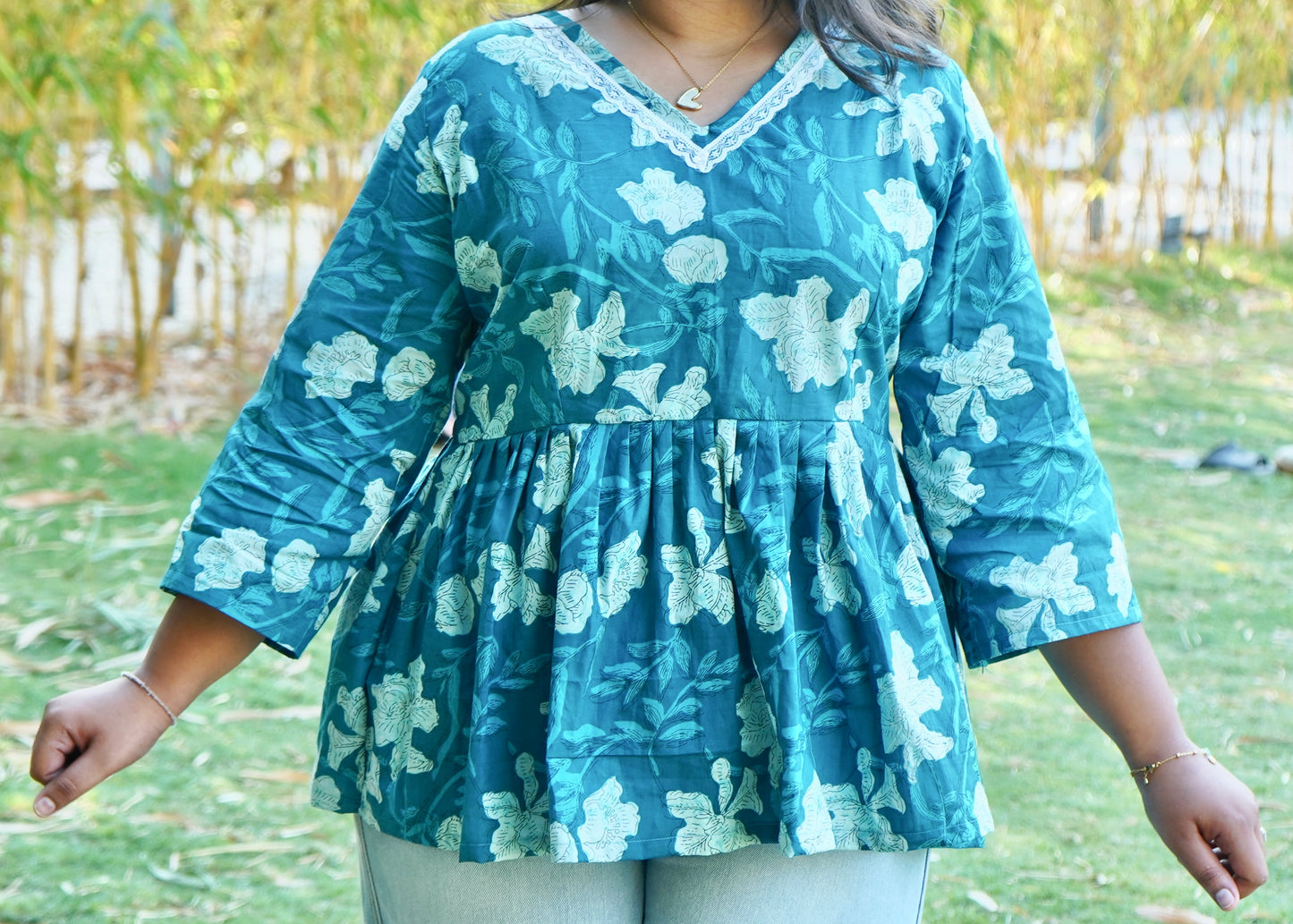 Azure Lily Peplum Kurti