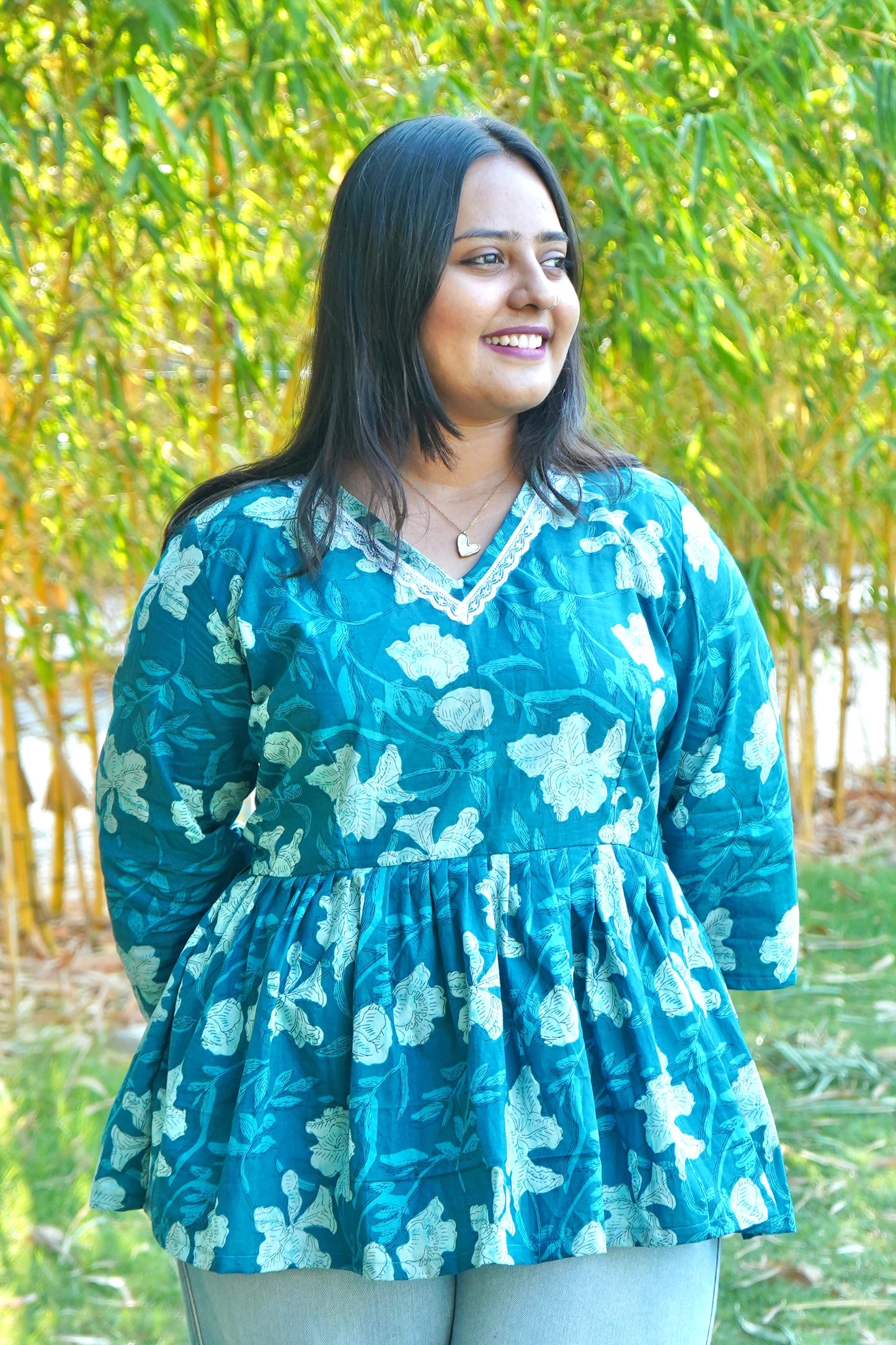 Azure Lily Peplum Kurti