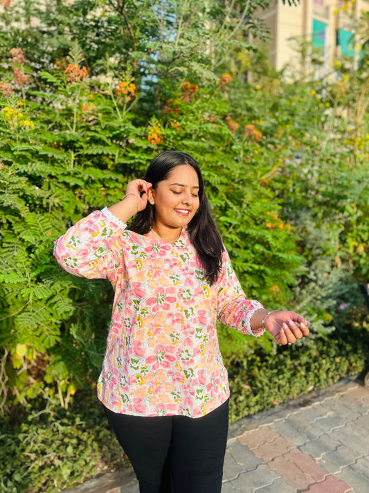 Blossom Breeze Floral Kurti